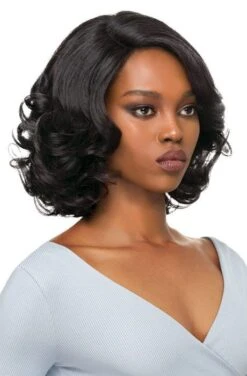 Outre Synthetic Swiss Lace L Parting Lace Front Wig - JAYLA 6 Outre Synthetic Swiss Lace L Parting Lace Front Wig - JAYLA -Outre 3 lace front wig jayla right 460x700 1