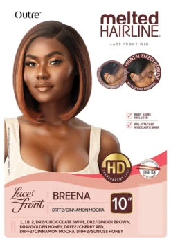 OUTRE Synthetic Melted Hairline HD Lace Front Wig - Breena -Outre HT QL Melted Hairline BREENA 1 07322.1684962183
