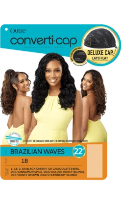 OUTRE Converti Cap Premium Synthetic Wig - BRAZILIAN WAVES -Outre HT QVO ConvertiCap Brazilian Waves 67052.1656348611