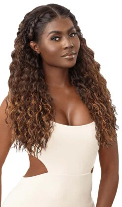 OUTRE 100% Human Hair Blend 13X6 HD Lace Frontal Wig 360 Lace - ANDREINA -Outre OLFW Andreina DRST Maple Brown Sub A 40749.1653663116