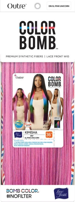 OUTRE Colorbomb Synthetic Lace Front Wig - Kimisha -Outre PKG Lacefront Color bomb Kimisha 25733.1682371473