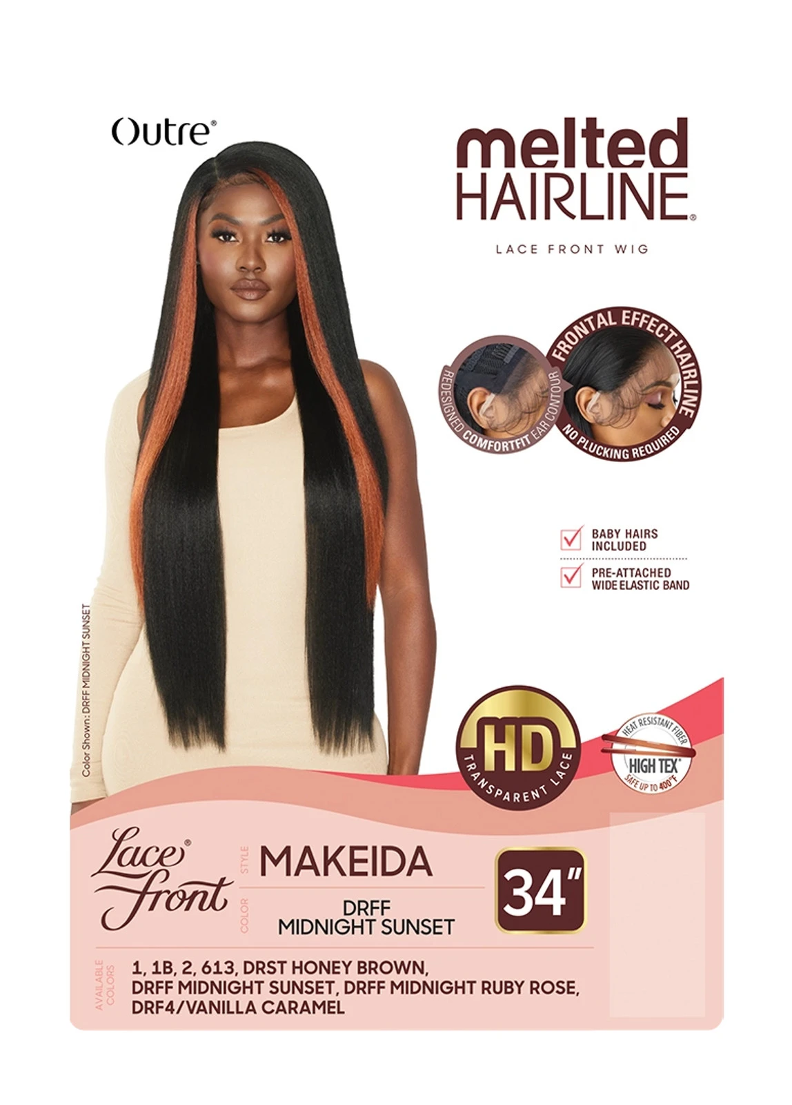 OUTRE Melted Hairline Synthetic HD Lace Front Wig - Makeida 6 OUTRE Melted Hairline Synthetic HD Lace Front Wig - Makeida - Image 6