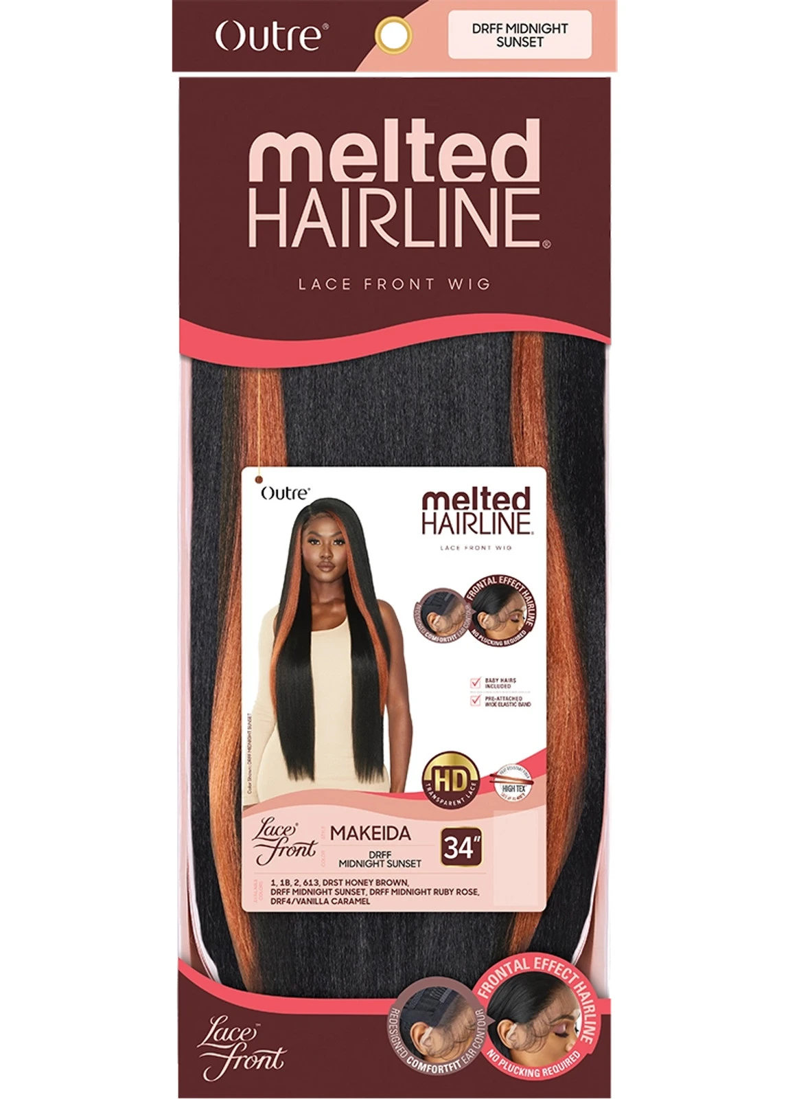 OUTRE Melted Hairline Synthetic HD Lace Front Wig - Makeida 7 OUTRE Melted Hairline Synthetic HD Lace Front Wig - Makeida - Image 7