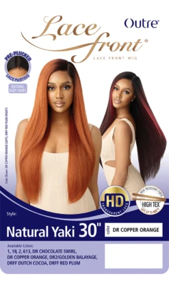 OUTRE HD Transparent Lace Front Wig - NATURAL YAKI 30" -Outre PKG QLNYK30 Natural Yaki 30 HT 88997.1671131190