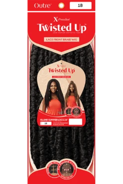 OUTRE X-Pression Twisted Up Synthetic 4x4 Pre-plucked Braid Lace Front Wig Island Summer Locs 24" -Outre PKG QLXTUISL24 Island Summer Locs 24 28011.1638055435