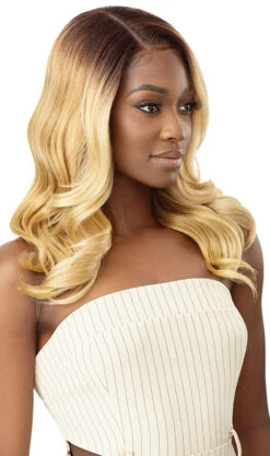 OUTRE Premium Synthetic HD Lace Front Deluxe Wig - RYELLA -Outre QL Deluxe Ryella DR4 BL Golden Honey Right 86202.1670611307