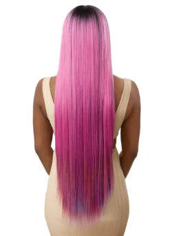 OUTRE Colorbomb Synthetic Lace Front Wig - Kimisha -Outre QLCB Kimisha DR UL Pink Unicorn Back 67002.1682371473