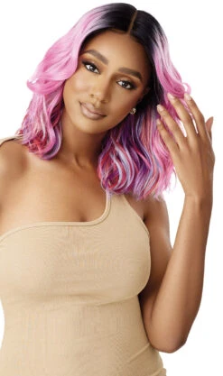 OUTRE Colorbomb Synthetic Lace Front Wig - MARINA -Outre QLCB Marina DR UL Pink Unicorn Main B 77426.1675372923