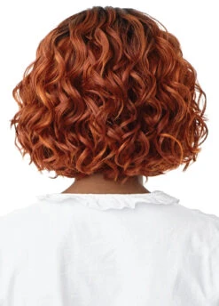 OUTRE Synthetic EveryWear HD Lace Front Wig - EVERY 25 -Outre QLEWE Every25 DR COPPE ORANGE Back 60394.1678299858
