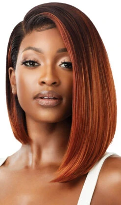 OUTRE Synthetic Melted Hairline Deluxe Wide HD Lace Front Wig - ZANDRA -Outre QLMHDZAN Zandra DRFF Cajun Spice Sub B 31230.1628218949