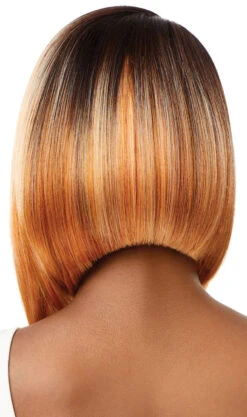 OUTRE Synthetic Melted Hairline Deluxe Wide HD Lace Front Wig - ZANDRA -Outre QLMHDZAN Zandra DRFF Golden Coral Back 83682.1628218949