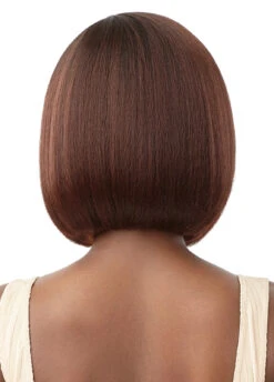 OUTRE Synthetic Melted Hairline HD Lace Front Wig - Breena -Outre QLMH Breena DRFF2 Cinnamon Mocha Back 1 59355.1684962182
