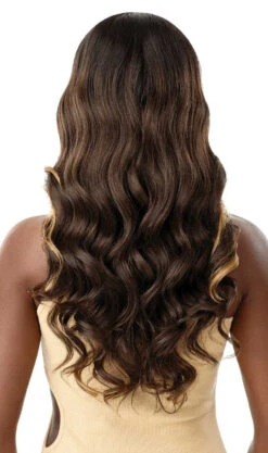 OUTRE HD Transparent Lace Front Wig - OCEANE -Outre QLOCE Oceane DRFF Honey Chestnut Back 99794.1663000809