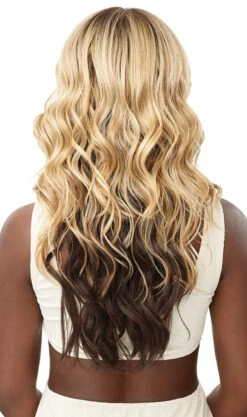 OUTRE Perfect Hairline Synthetic HD Lace Wig- FREYA -Outre QLPH Freya DRFF6 Honey Over Chocolate Back 32125.1650048656