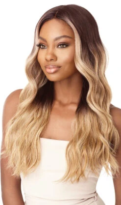 OUTRE Synthetic HD Swiss I-parting Lace Front Wig - STEVIE -Outre QL Stevie DRFF4 Champagne left 58031.1629266910