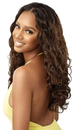 OUTRE Converti Cap Premium Synthetic Wig - BRAZILIAN WAVES -Outre QVO Brazilian Waves DR Chocolate Swirl Sub A 01259.1656348612