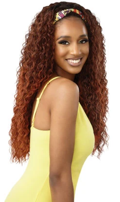 OUTRE Converti Cap Premium Synthetic Wig (Wet & Wavy) - KISSED BY MIST -Outre QVO Kissed By Mist DR Ginger Brown Sub A 22159.1667507390