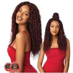 Outre X-Pression Twisted Up Synthetic Lace Front Wig - BOHO PASSION WATERWAVE 22" -Outre boho221 2067 detail