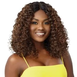 Outre Wet And Wavy The Daily Wig Synthetic Hair Lace Part Wig DAMARIS