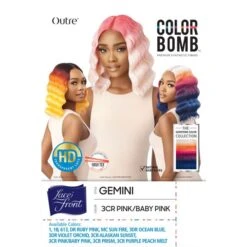 Outre Color Bomb Synthetic HD Transparent Lace Front Wig - GEMINI -Outre geminipkg2 1
