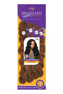 Outre Purple Pack Brazilian Boutique 100% Human Hair Blend VIRGIN BODY (1 Pack Solution) -Outre hwpbvb182022 virgin body jblk pack