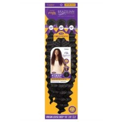 Outre Purple Pack Brazilian Boutique Human Hair Blend Weave - VIRGIN LOOSE DEEP 4PCS (18/20/22 Inch + 4 Inch Lace Closure) -Outre hwpbvl182022 5 1