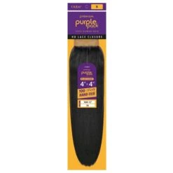 Outre Premium Purple Pack Yaki 4" X 4" HD Lace Closure -Outre hwpyk44hdcl 2