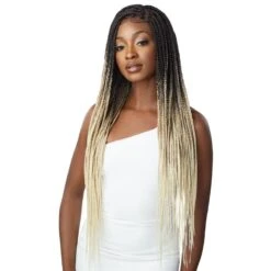 Outre Synthetic Pre-Braided 13X4 Lace Frontal Wig Knotless Square Part Braids