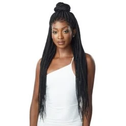 Outre Synthetic Pre-Braided 13X4 Lace Frontal Wig Knotless Square Part Braids -Outre knotlesssquare 5