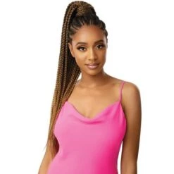 Outre Synthetic Pretty Quick Wrap Ponytail - LARGE BOX BRAID 28"