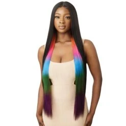 Outre Color Bomb Synthetic HD Transparent Lace Front Wig - KIMISHA