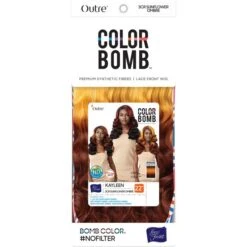 Outre Color Bomb Synthetic HD Lace Front Wig - KAYLEEN -Outre outre color bomb synthetic hd lace front wig kayleen 9