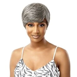 Outre Fab & Fly Gray Glamour 100% Human Hair Full Wig - HH-ASHA