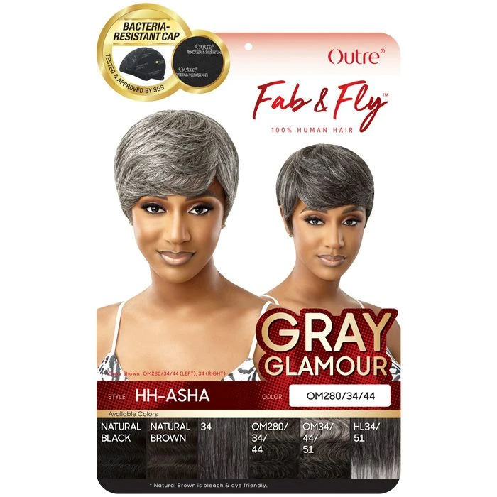Outre Fab & Fly Gray Glamour 100% Human Hair Full Wig - HH-ASHA 5 Outre Fab & Fly Gray Glamour 100% Human Hair Full Wig - HH-ASHA - Image 5