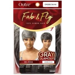 Outre Fab & Fly Gray Glamour 100% Human Hair Full Wig - HH-ASHA 11 Outre Fab & Fly Gray Glamour 100% Human Hair Full Wig - HH-ASHA -Outre outre fab fly gray glamour 100 human hair full wig hh asha 6