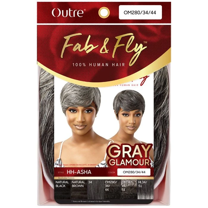 Outre Fab & Fly Gray Glamour 100% Human Hair Full Wig - HH-ASHA 6 Outre Fab & Fly Gray Glamour 100% Human Hair Full Wig - HH-ASHA - Image 6