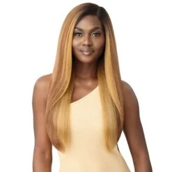 Outre Synthetic Lace HD Transparent Lace Front Wig - NATURAL YAKI 26