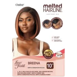 Outre Melted Hairline Synthetic 5" Deep Part HD Lace Front Wig - BREENA -Outre outre melted hairline breena 6