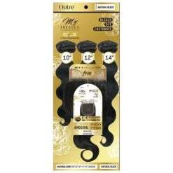 OUTRE MYTRESSES GOLD LABEL 100% HUMAN HAIR WEAVE WITH CLOSURE - NATURAL BODY