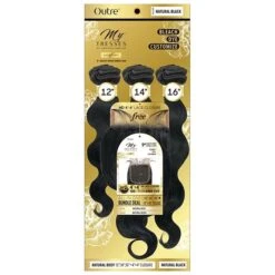 OUTRE MYTRESSES GOLD LABEL 100% HUMAN HAIR WEAVE WITH CLOSURE - NATURAL BODY -Outre outre mytressed weave natural body 3