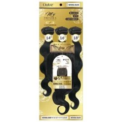 OUTRE MYTRESSES GOLD LABEL 100% HUMAN HAIR WEAVE WITH CLOSURE - NATURAL BODY -Outre outre mytressed weave natural body 4