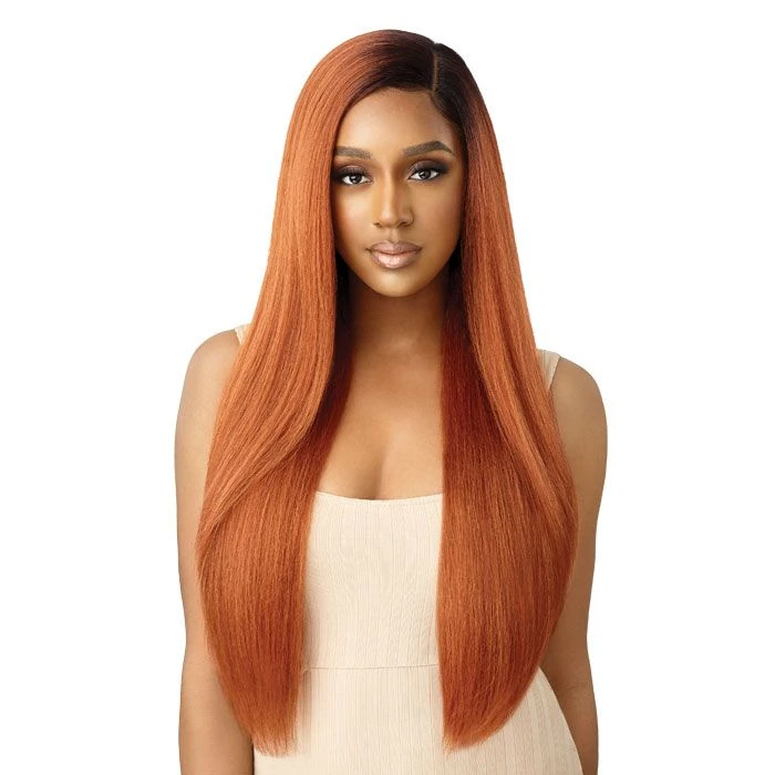 Outre Synthetic Hair HD Lace Front Wig - NATURAL YAKI 30" 1 Outre Synthetic Hair HD Lace Front Wig - NATURAL YAKI 30"