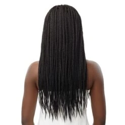 Outre Synthetic 13X4 Pre-Braided Box Braids HD Lace Front Wig - KNOTLESS SQUARE PART BRAIDS 26" -Outre outre pre braided 13x4 hd lace frontal wig knotless square part braids 26 4
