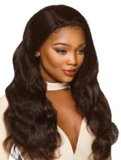 Outre Simply 100% Non Processed Human Hair 360 Silk Lace Frontal Band Hair Piece - NATURAL BODY 14"-16"