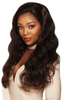 Outre Simply 100% Non Processed Human Hair 360 Silk Lace Frontal Band Hair Piece - NATURAL STRAIGHT 14"-16"