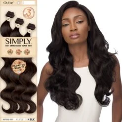 Outre Simply 100% Unprocessed Human Hair 3 Bundles Weaves - NATURAL BODY -Outre outre simply promo 2