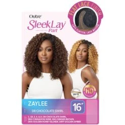 Outre Sleek Lay Synthetic 5" Deep Part HD Lace Front Wig - ZAYLEE -Outre outre sleek lay zaylee 5