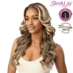 Outre Sleeklay Part Synthetic HD Lace Front Wig - ANALIA -Outre outre sleeklay part hd lace front wig analia 3