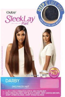 OUTRE Synthetic SleekLay Part Lace Front Wig - DARBY 10 OUTRE Synthetic SleekLay Part Lace Front Wig - DARBY -Outre outre synthetic sleeklay part lace front wig darby qlslcdar 19364.1631832395