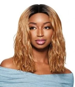 Outre Blunt Cut Curly Swiss Lace Synthetic I-Parting Lace Front Wig AMIRA